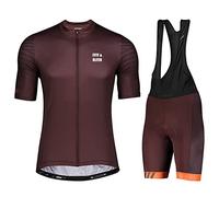 Traje Ciclismo Hombre Ropa Ciclismo Hombre Bicicleta Equipacion Ciclismo Hombre Maillot y Culot Cortos con 3D Almohadilla De Gel para Bicicleta MTB Ciclista Bici (Color café,M)
