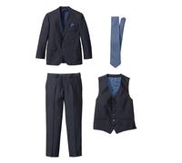 Traje con chaleco y corbata (4 piezas) con corte regular 50
