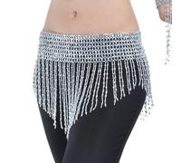 Traje Danza Oriental Pañuelo for la cadera for danza del vientre con cuentas brillantes hecho a mano for mujer, cadena for la cintura, cinturón for falda, fiesta de carnaval Danza Del Vientre(3)