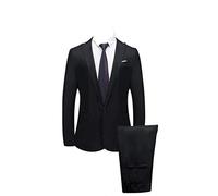 Traje de 2 Piezas Slim Fit para Hombre Elegantes Pantalón de Traje para Hombres Chalecoido de Color Chalecoido de Chaqueta &Amp; Pantalón Traje de Esmoquin de Boda para Hombre