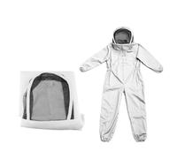 Traje de abeja ventilado - Chaqueta ligera con capucha, tejido de mezcla de algodón transpirable | Protección de cuerpo entero con lazo con cremallera