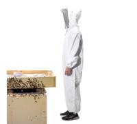 Traje De Abeja Ventilado - Uniforme Apicultor, Traje De Abeja Con Capucha Protectora | Equipo De Apicultura Transpirable Ligero, Traje De Insectos De Algodón, Ropa De Ruqueta Para Hombres, Mujeres