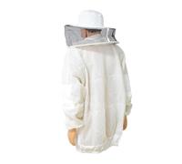 Traje de Abejas Traje de apicultura 3 capas, ropa protectora transpirable, chaqueta apicultor con velo seguridad extraíble, sombrero y trajes(XL)