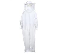 Traje de apicultura: cubierta de cuerpo completo protectora ligera, equipo de tela de algodón transpirable | Asegure atuendo de velo para tareas de los apio, un conflicto uniforme de seguridad