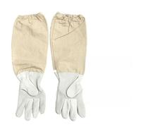 Traje de apicultura de cuerpo completo para apicultores con capucha de esgrima extraíble, tela transpirable, cintura elástica, 3 bolsillos, talla XL, incluye 2 guantes de piel de cabra (gris/blanco)