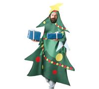 Traje de árbol de Navidad, Chistes llamativos y atrayentes de atención, Navidad Travesura Traje Árbol Tema para Cosplay, Evento, Drama, Etaje, Reunión, Amigo, Actores, Ancianos, Amigos y Familia