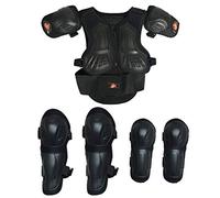 Traje de armadura de motocicleta para niños, protector de pecho y columna vertebral, espalda, hombro, brazo, codo, rodillera, motocross, carreras, esquí, patinaje, chaleco de armadura corporal,