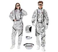 Traje de Astronauta Adulto Disfraz Astronauta Adulto Hombre Disfraz Espacio Mono Astronauta Mujer para Cosplay