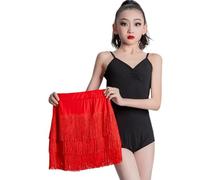 Traje de Baile Latino para Niña, Falda con Flecos, Ropa de Entrenamiento Profesional para Niña, Ropa de Baile de Competición, Elegante Y Lírica (110 cm)