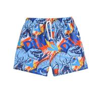 Traje de baño con diseño de dinosaurio para niños, pantalones cortos de playa, bañadores cómodos, bebés de 6 meses a 4 años, azul, 2 años