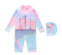 Traje de baño de 1 pieza Shorty Piscina, traje de baño flotante para niños traje de baño de buceo para niñas (4-8 años)