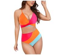 Traje De Baño De 2 Piezas Push Up Conjuntos Bikinis Mujer Cintura Alta Vintage Conjunto Bikini para Mujer Bikini con Realce Traje Baño Atractivo Empujar hacia Arriba Trajes Conjunto Deportivo para