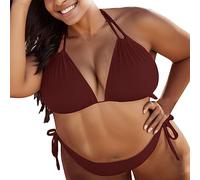 Traje de baño de baño para Mujer, más Traje de baño, Conjunto de Push, tamaño Acolchado, Bikini sólido, Traje de baño, Conjunto de Tankinis, en Fibres douces, séchage Rapide y Protection UV UPF 50+