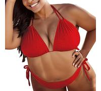 Traje de baño de baño para Mujer, más Traje de baño, Conjunto de Push, tamaño Acolchado, Bikini sólido, Traje de baño, Conjunto de Tankinis, en Fibres douces, séchage Rapide y Protection UV UPF 50+