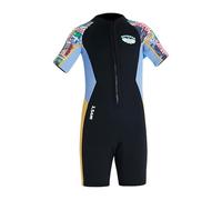 Traje de Baño de Buceo Corto Traje de Neopreno Corto para Niños Niñas, 2.5mm Shorty Wetsuit Niños Traje Corto Junior para Buceo, Traje de Buceo Térmico Unisex para Nadar Practicar Snorkel Surf (L)