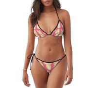 Traje de baño de dos piezas con estampado de piña, ropa de playa de moda, para verano, vacaciones, piscina, actividades, Negro, S
