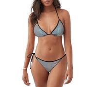 Traje de baño de dos piezas ligero con estampado de código de programación para mujer, ropa de playa, verano, actividades submarinas, Negro, M