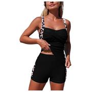 Traje De Baño De Dos Piezas Mujer El Conjunto del Tankini Las Mujeres Empuja hacia Arriba El Traje Baño del Tankini Deportivo Las Mujeres Dos Piezas Bikini Push Up para Mujer Tallas Grandes Adelgazar