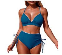 Traje De Baño De Dos Piezas para Mujer Push Up Conjunto Bikini Delgado Cintura Alta Vintage Tankini Bikini Ajustable Estampado Floral Traje Baño Ropa Playa Estampado Dos Piezas Bathing Suit for Women