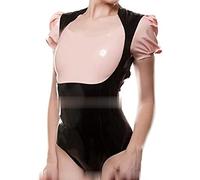 Traje De Baño De Látex Abierto En La Parte Delantera Y Trasera Con Botones De Cremallera Body Catsuit Body De Goma,Como Se Muestra,Medio