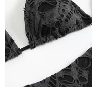 Traje de Baño de Mujer Casual Desgastado de Sexy con Cuello Halter y Cordón Ajustable para Excursión a Termal, Navidad, Halloween, de Natación, Traje de Baño para Fotos
