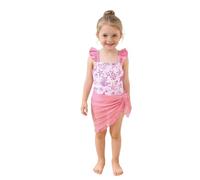 Traje de baño de niña de dos piezas Bikini concha estrella de mar falda volantes caché jersey malla playa verano niño traje bikini niña (12-18 months)