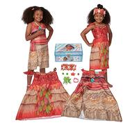 Disney Princesas Baúl de los Disfraces Clásicos de Vaiana y Accesorios de la Película - El Baúl Incluye 10 Piezas de Vestimenta - Juguete para Niñas Entre 4-6 Años