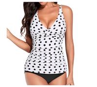 Traje de baño de talla grande para mujer, este tankini de dos piezas con top y bragas a juego es perfecto para las mujeres que buscan un estilo a la vez sexy y muy cómodo para el, c, M