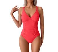 Traje De Baño De Una Pieza para Muje Talla Grande Vientre Plano Ropa De Baño Veraneo Ruching Bañador Piscina Playa Vacaciones