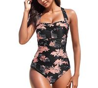 Traje de baño de una Pieza para Mujer, Bikini Acolchado con realce, Traje de baño, Monokini, en Fibres douces, séchage Rapide y résistant au chlore, Ideal para Plage, Moda 2025 UNE pièce
