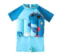 Traje de Baño Flotante Chaleco Flotador Bebe Bañador Niño Manga Corta Traje de Baño de Una Pieza Impresión de Dibujos Animados Flotabilidad Ajustable