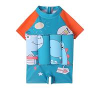 Traje de Baño Flotante Chaleco Flotador Bebe Bañador Niño Manga Corta Traje de Baño de Una Pieza Impresión de Dibujos Animados Flotabilidad Ajustable