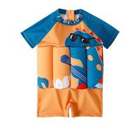 Traje de Baño Flotante Chaleco Flotador Bebe Bañador Niño Manga Corta Traje de Baño de Una Pieza Impresión de Dibujos Animados Flotabilidad Ajustable