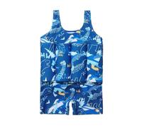 Traje de Baño Flotante Chaleco Flotador Bebe Bañador Niño Manga Corta Trajes de Baño de Una Pieza Impresión de Dibujos Animados Flotabilidad Ajustable Secado Rápido Traje de Entrenamiento