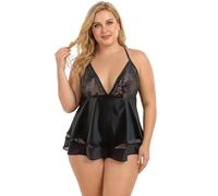 Traje de baño genérico para mujer de talla grande y adelgazante, vestido de una pieza puro y favorecedor que omite el vientre, estilo bikini sensual que ofrece confianza en la playa, Negro154, 4XL