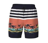 Traje De Baño Largo para Hombre Hombres Trekking Cortas Y Elasticos Rosas Aguacate Granate Palmeras Medusas Bonitos Piernas Crema Once Chores Transpirables Batik Floreado Voleibol