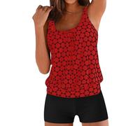 Traje De Baño Mujer 2 Piezas, Traje Baño Bikini Dos Piezas Retro Sexy Cintura Baja Fruncido En El Bajo Liso Días Playa Y Piscina