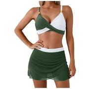 Traje De Baño Mujer Bikinis Mujer Push Up con Relleno Traje De Baño Conjunto Bañador Sexy Sólido Push Up Cuello En V Bañador Cintura Bikinis Set Ropa Playa
