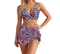 Traje De Baño Mujer Brasileño Braga Alta - Bikini Mujer Deportivo Talla Grande 2 Piezas Bikinis Reductor Biquini Push Up Bañadores Playa Swimwear con Relleno Natacion Piscina Vikinis para Mujeres