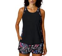 Traje de Baño Mujer Dos Piezas Tankini con Relleno y Cintura Alta Boyshort Bañador Modesto Bohemio Estampado Talla Grande Original Veraneo Swimwear Beachwear Piscina Playa Vacaciones 2026