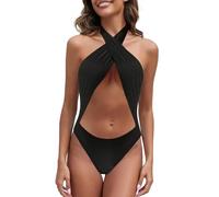 Traje De Baño Mujer Reductores Barriga Bañadores Traje De Baño Bronceado para Mujer Bikini Bronceado El Secreto Manchas Bañador Tanga Tankini Reductor (Black, XXL)