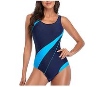Traje de Baño Mujer Tallas Grandes Bañador Negro Conjunto -Up Bikini de Playa Traje ño Mujer ñ Trajes ñ Conjunto Tankinis ñador Deportivo ñadores Una (Blue M)