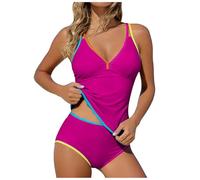 Traje De Baño Mujer Tankini Bañador Talla Grande Mujer Push Up Conjunto De Bikini Dos Piezas Set Bañadores Mujers Reductores Bikini Mujers Braga Alta para Playa Vacación Natar Boyshort Bañador