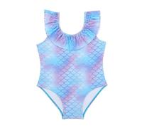 Traje De BañO NiñA Una Pieza, BañAdor NiñA Menstrual, Traje De BañO NiñAs Verano con Estampadodonuts Y Escamas CóModo BebéS Y NiñOs BañAdores NatacióN BañAdores BañAdor Natacion Swimsuit Girl