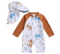 Traje de Baño Niño - Traje de Baño de Manga Larga Infantil con Gorro Conjunto Solar para Bebé y Niño Pequeño