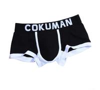 Traje de baño para hombre con cintura de talle medio de aspecto sólido y bolsa de bulto para un ajuste constante y comodidad de algodón (M negro)