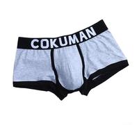 Traje de baño para hombre con cintura de talle medio de aspecto sólido y bolsa de bulto para un ajuste constante y comodidad de algodón (L gris)