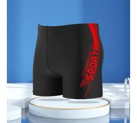 Traje de baño para hombre con cordón y forro interior, hecho de nailon y poliéster para un ajuste cómodo y secado rápido después de actividades acuáticas (2XL rojo)