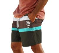 Traje de baño para hombre pantalones cortos de secado rápido mar piscina tallas grandes Bermudas firmados con impresión Surf hawaiana Pantalones cortos con cordón y bolsillos playa natación