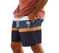 Traje de baño para hombre pantalones cortos de secado rápido mar piscina tallas grandes Bermudas firmados con impresión Surf hawaiana Pantalones cortos con cordón y bolsillos playa natación